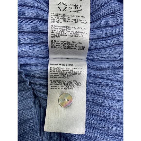 Reformation 'Celia' Blue Linen Cotton Cardigan Size XS - Picture 5 of 5